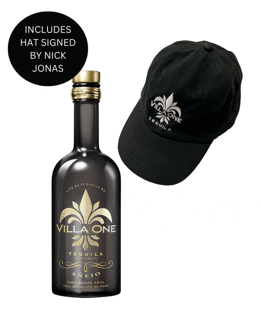 Villa One Tequila Añejo + Signed Hat from Nick Jonas