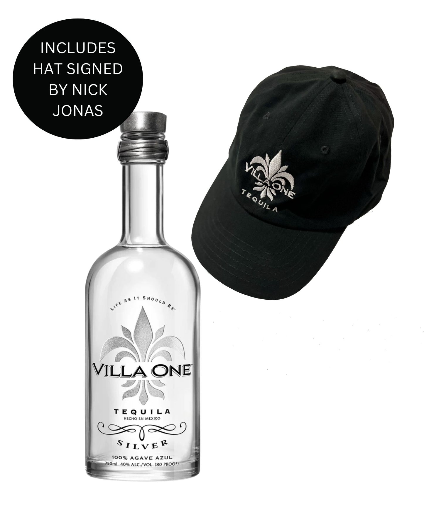 Villa One Tequila Silver + Signed Hat from Nick Jonas