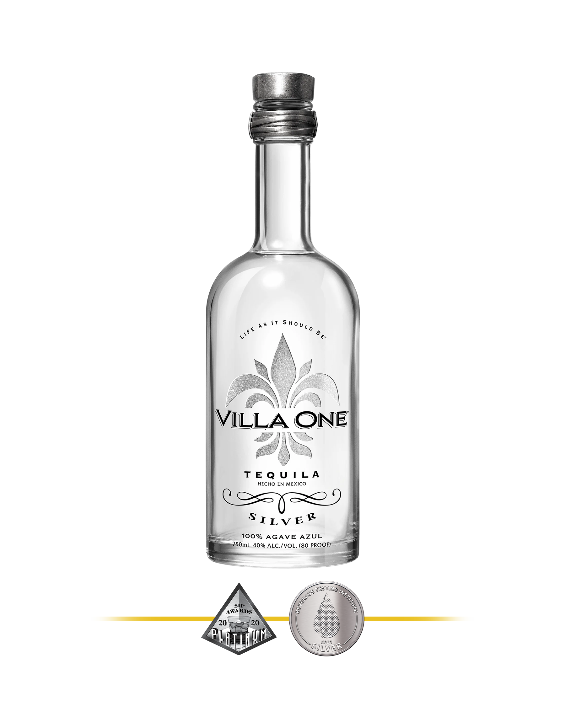 Villa One Tequila Silver, winner of the SIP Awards Platinum and the BTI Awards Silver